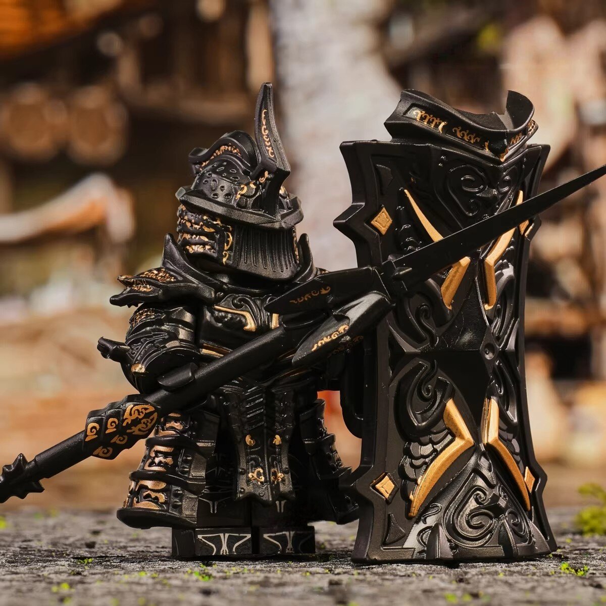 恶魔之魂高塔骑士黑暗之魂古代士兵中世纪积木盔甲兵人小人仔手办