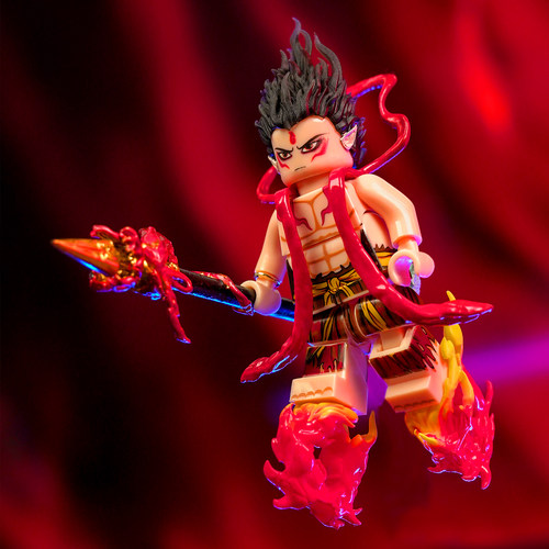 魔童哪吒超帅第三方小人仔稀有积木人三头六臂超可动手办玩具摆件