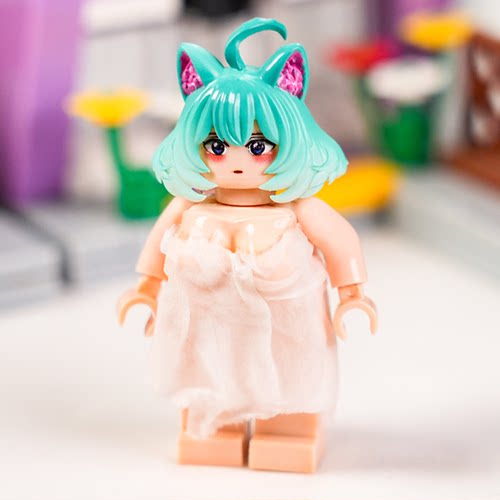 第三方性感大胸不穿衣服美女幻影忍者人仔小人积木可裸身手办摆件