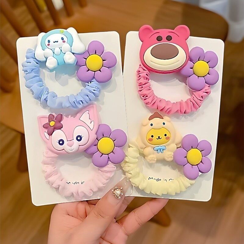卡通动物花朵发圈儿童可爱头绳女童不伤发皮筋女孩发饰甜美发圈