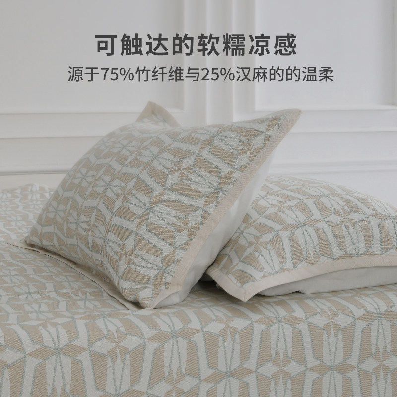 亚麻凉席竹纤维亚麻软凉席可折叠可水洗汉麻春夏清凉不冰蒙特利尔