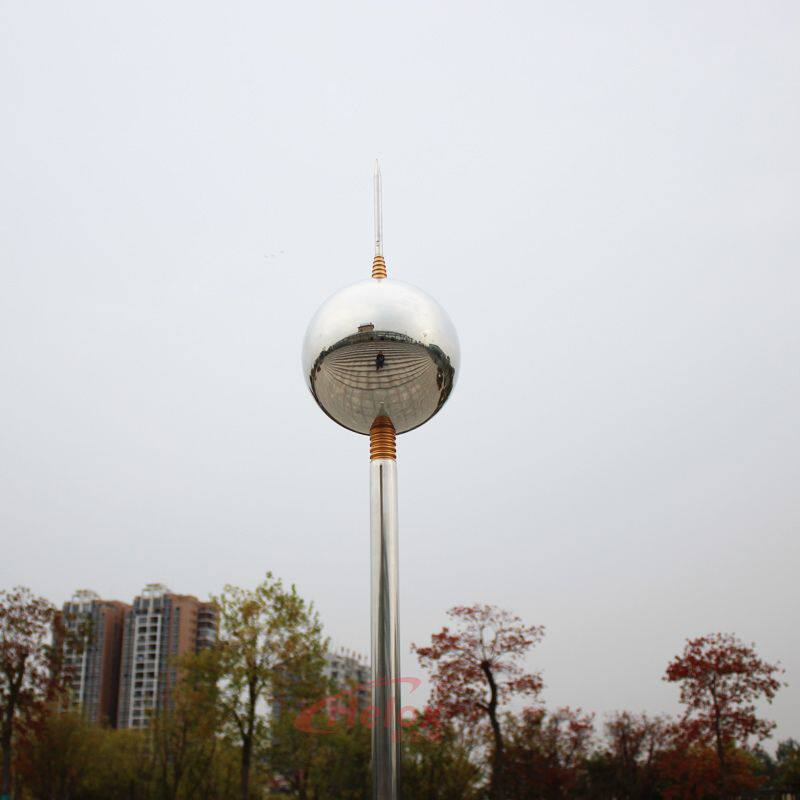 恒4米单球避雷针不锈钢接闪器屋顶楼房别墅建筑物民房避雷针