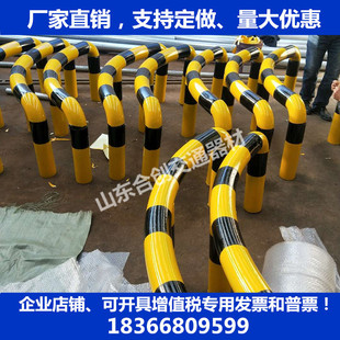 加油站防撞护栏加油岛防撞柱挡车杆M型弧度隔离栏U型警示柱定做