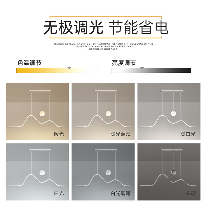 创意餐厅吊灯现代长条灯led客厅卧室吧台餐桌灯22新款灯具