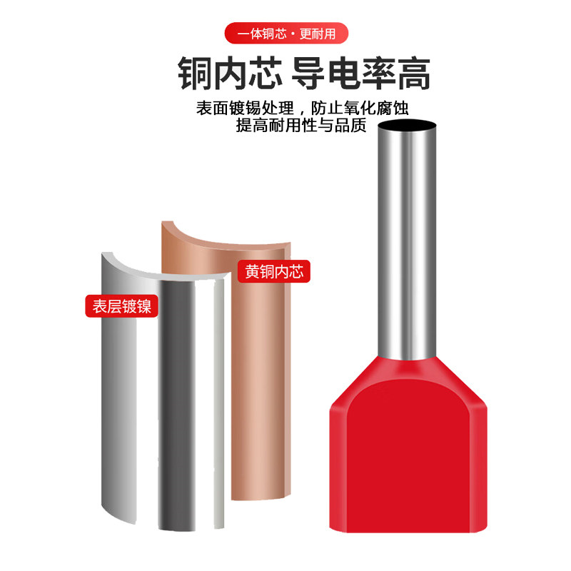 冷压接线端子线管型预绝缘端子欧式针型管状线头线端子二线,电子/电工,接线端子,淘宝优惠券,粉丝福利购,淘宝优惠卷