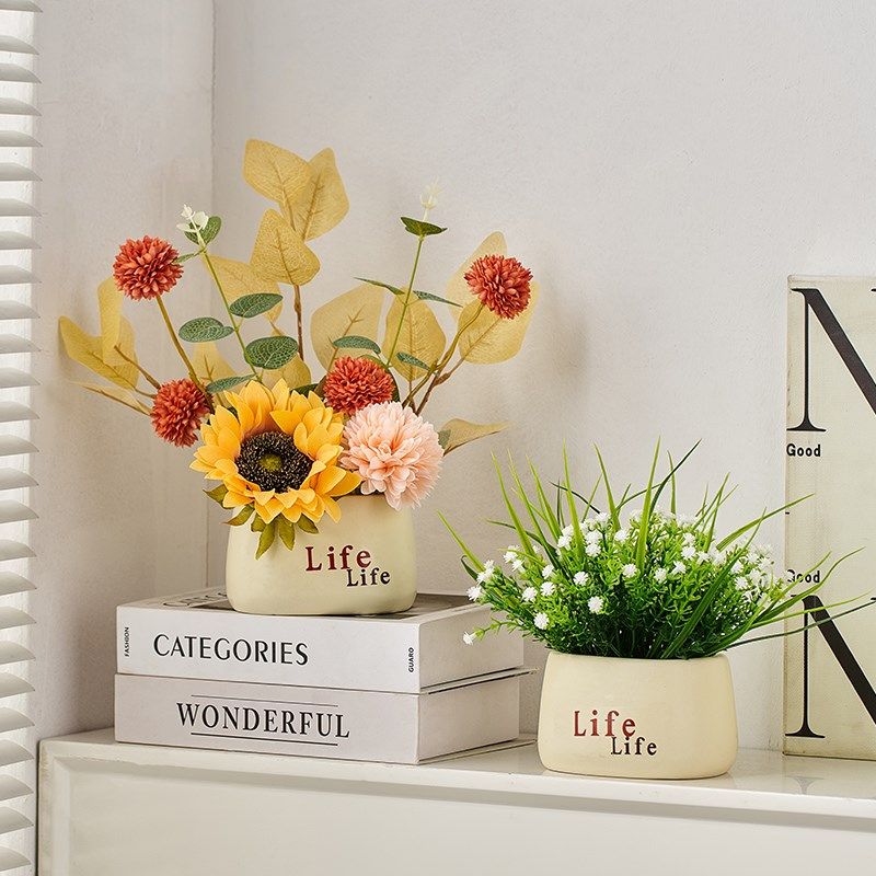 向日葵仿真假干客厅家居餐桌办公室桌面装饰品摆设,家居饰品,仿真植物盆景,淘宝优惠券,粉丝福利购,淘宝优惠卷