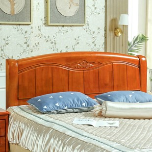 实木床头板橡木床头现代靠背.米人欧式软包床头