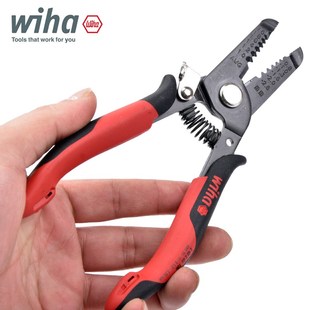 德国wih威汉剥线钳多功能电工钳电线剥皮迷你小型电子剪线