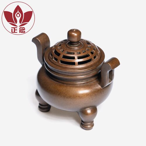 庆松堂苏工铜炉名家胡庆松制紫铜太和宝熏手工复古盘香铜熏炉