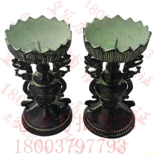 端青铜器蜡台仿古婚庆道具莲铜蜡台烛台家用家居装