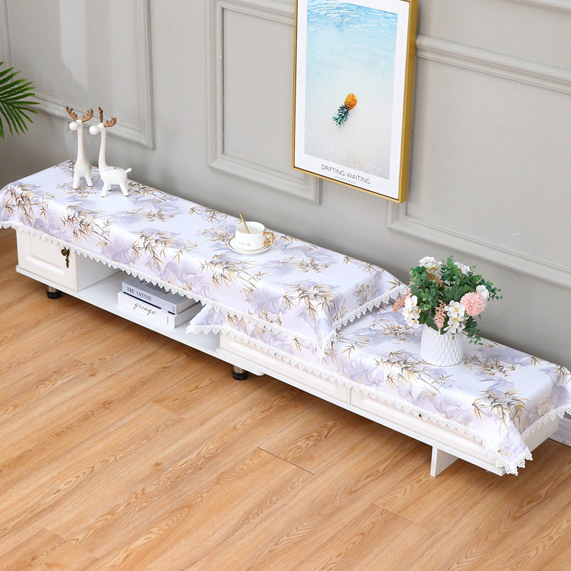 田园电视柜桌布盖布防水防油布艺长方形客厅长条防尘盖巾,居家布艺,桌布,淘宝优惠券,粉丝福利购,淘宝优惠卷