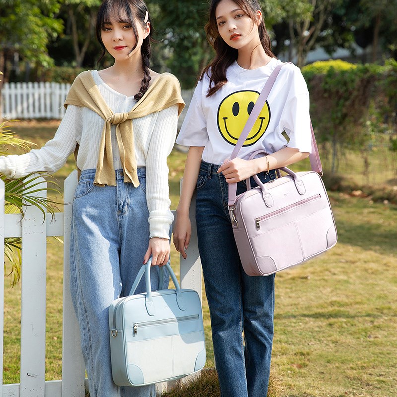 公文包女商务大容量a4文件包拉链优质手提办公包女会议袋