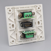 型音频个免焊红白莲 电视墙壁