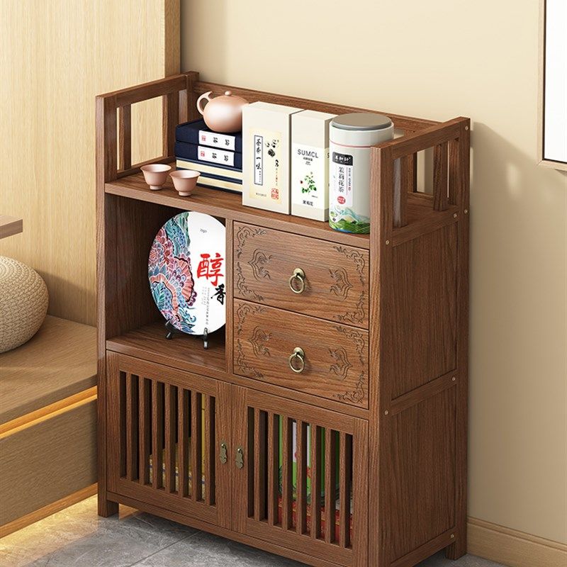 实木新博古架茶架展示架茶室客厅茶桌茶柜靠墙边柜茶具茶叶柜,住宅家具,餐边柜,淘宝优惠券,粉丝福利购,淘宝优惠卷