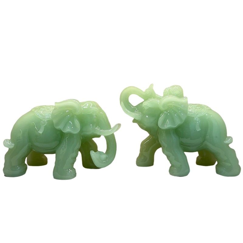 玉石大象招财一对业乔迁礼品客厅玄关电视酒柜办公室装饰品,家居饰品,桌面摆件,淘宝优惠券,粉丝福利购,淘宝优惠卷
