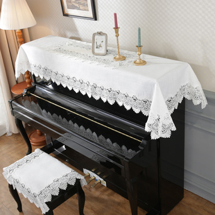 唯米99现代白色麻棉蕾丝电钢琴古筝防尘布遮盖巾电子琴全罩