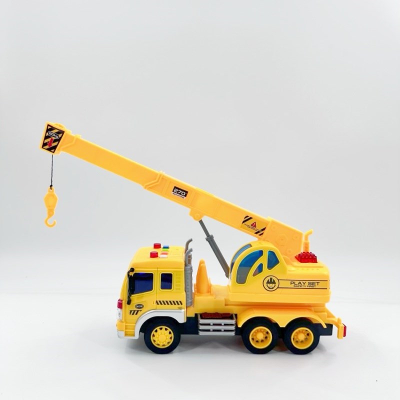 工程车儿童惯性声光塑胶益智吊机翻斗云梯搅拌挖掘拖车车礼盒