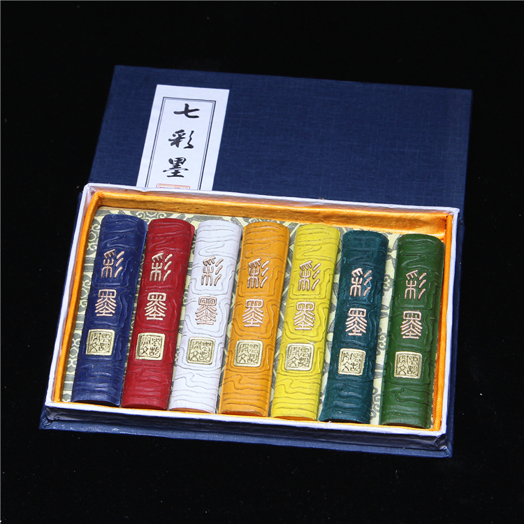 国家非遗正宗老胡开文墨厂 七彩龙墨 微墨墨条墨块墨锭 书法国画