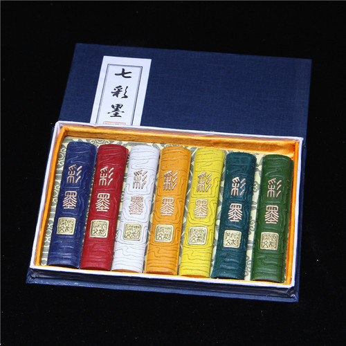 国家非遗正宗老胡开文墨厂 七彩龙墨 微墨墨条墨块墨锭 书法国画
