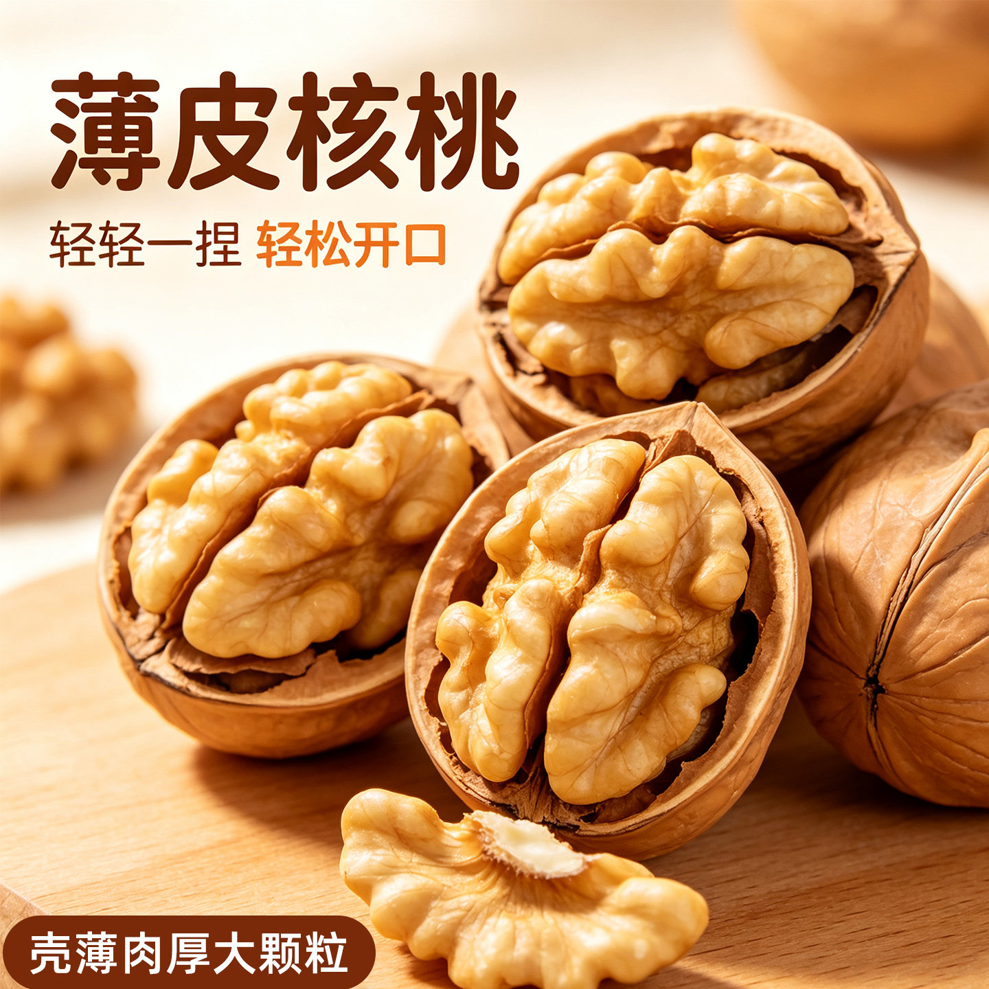 核桃新疆阿克苏特产185纸皮薄皮原味大果干手剥烤熟优质新鲜核桃