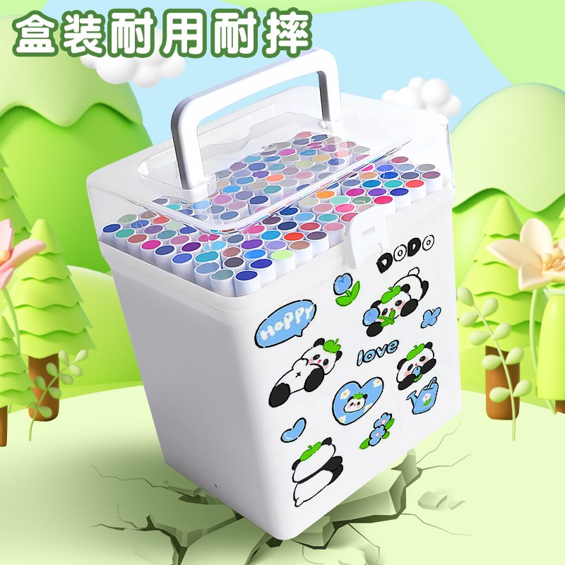 丙烯马克笔120色小学生美术专用防水画笔水彩笔不透色可叠色幼儿