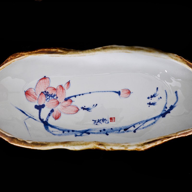 包邮景德镇陶瓷器鱼缸古典生态乌龟缸创意荷花水培水仙碗莲花盆