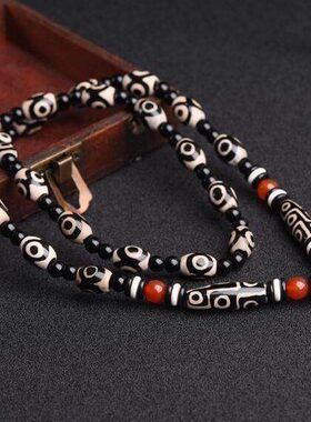 捡漏精选高端西藏精品九眼天珠玛瑙珠链饰品老天眼男女同款吊坠项