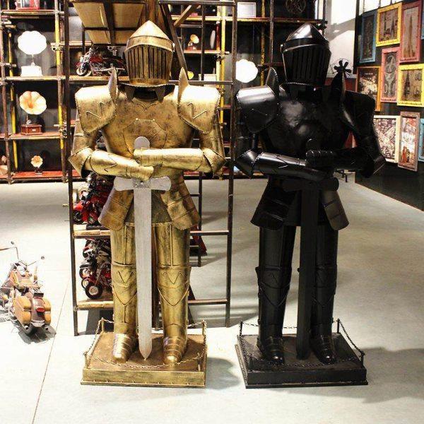 复古铁艺盔甲摆件 武士铠甲骑士勇士模型 橱窗摆设酒吧家居装饰品,饰品/流行首饰/时尚饰品新,摆件,淘宝优惠券,粉丝福利购,淘宝优惠卷