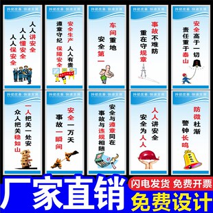 工厂车间标语墙安全质量标语安全生产宣传海报企业文化标语漫画