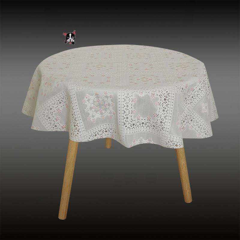 圆桌桌布防水防油免洗防烫新塑料蕾丝家用小圆桌垫台布,居家布艺,桌布,淘宝优惠券,粉丝福利购,淘宝优惠卷