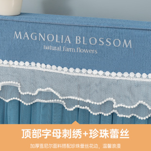 装 简约暖气片罩家用布艺蕾丝防尘盖布防熏黑遮挡帘老式 饰罩套全包