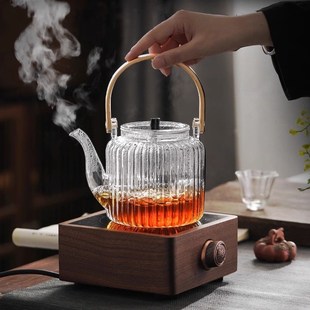 电陶炉茶具套装 玻璃茶壶泡茶家用耐高温烧水壶提梁壶围炉煮茶新款