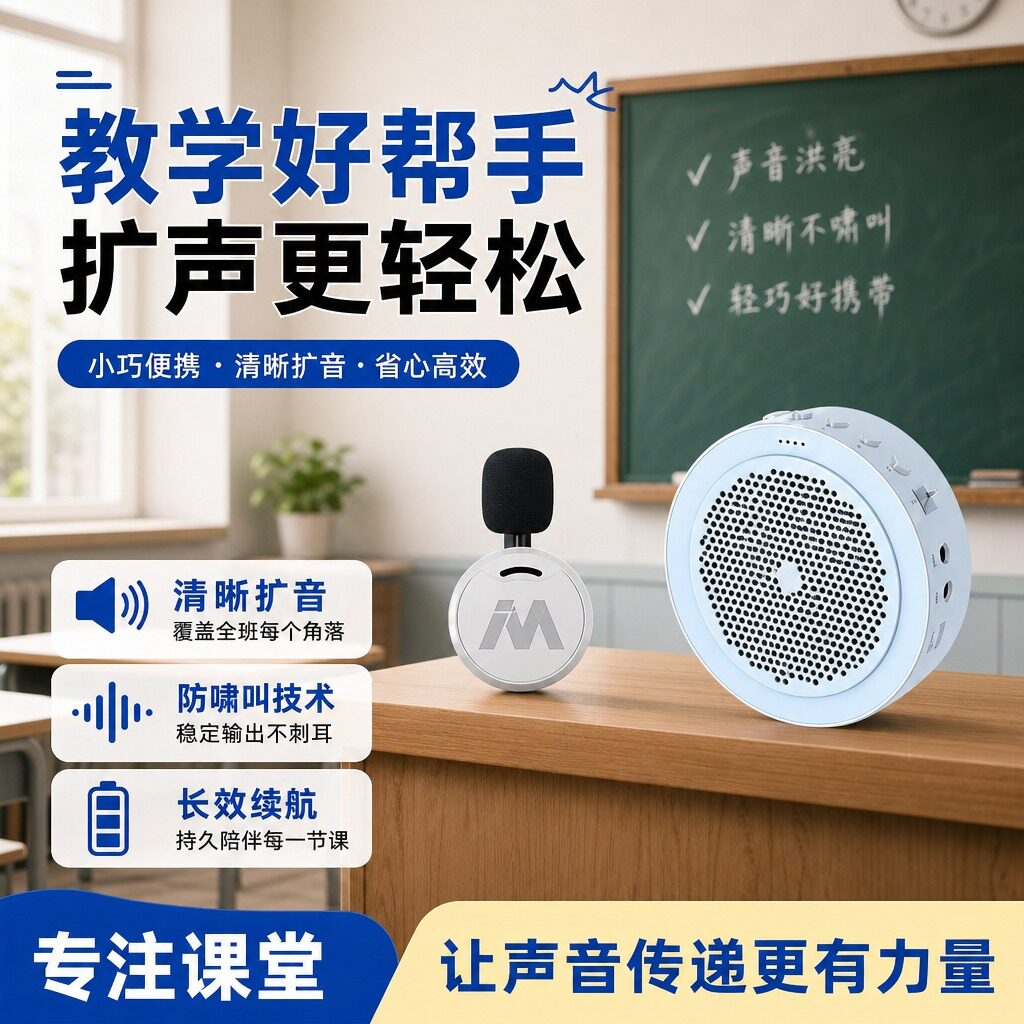 麦拉达MAX教师无线扩音器便携式大功率4000毫安锂电池无线领夹式
