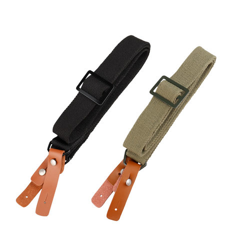 老式帆布枪绳战术背带CS水弹步枪牛皮扣枪背带AK 56 81-1挂绳56式