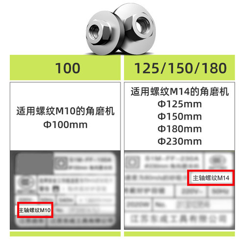 角磨机压板100通用改装配件230角磨机改装螺母150角磨机压板螺丝