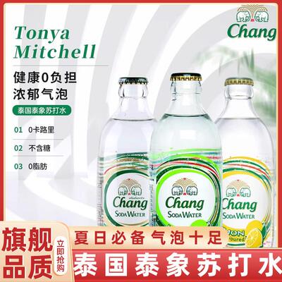 泰象苏打水整箱24瓶旗舰店泰国进口无糖饮料解腻混搭大象气泡水