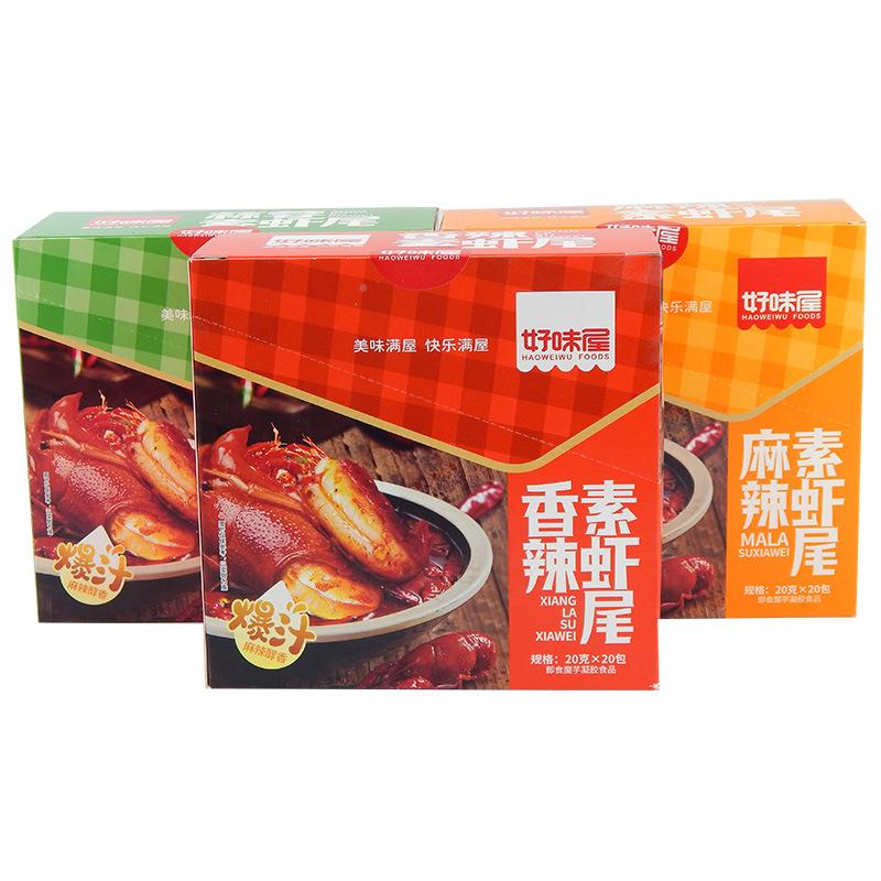 好味1屋素虾尾素虾仁魔芋素肉TYZ小辣条麻辣零食吃市元超食品大