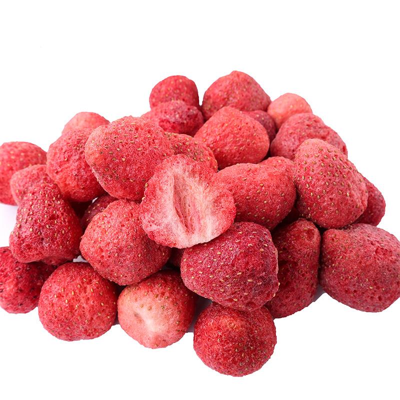 FD冻花干莓焙草 A级整颗草莓脆厂家散装 雪酥ZCP烘原料草莓脆