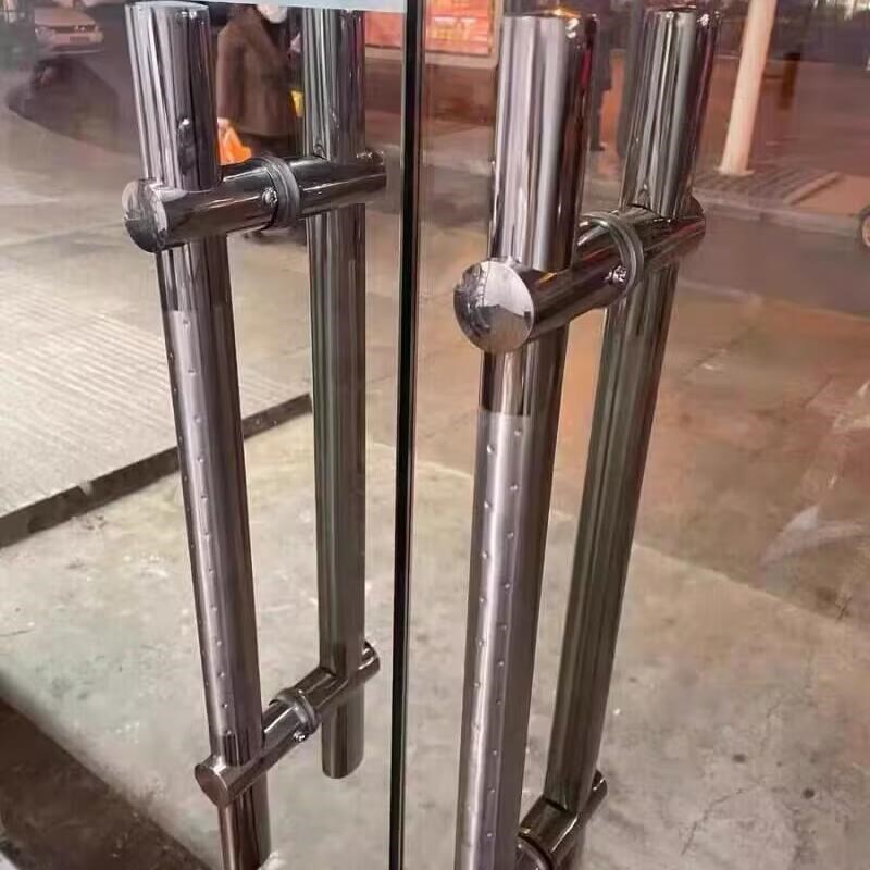 不锈钢钢化玻璃门加厚把手玻璃门拉手扶手大门大拉手孔距可调手.