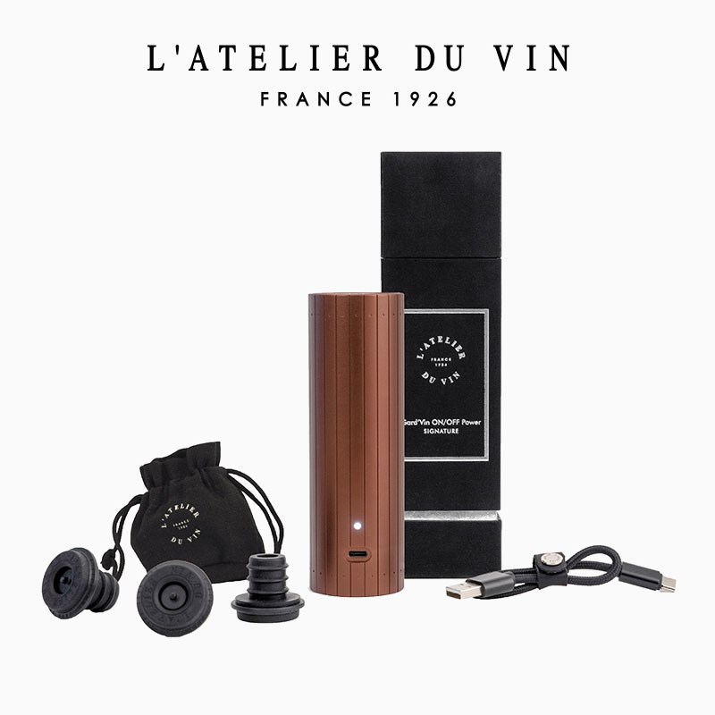 法国LAtelier du Vin电动红酒塞自动抽真空葡萄酒保鲜密封塞套装