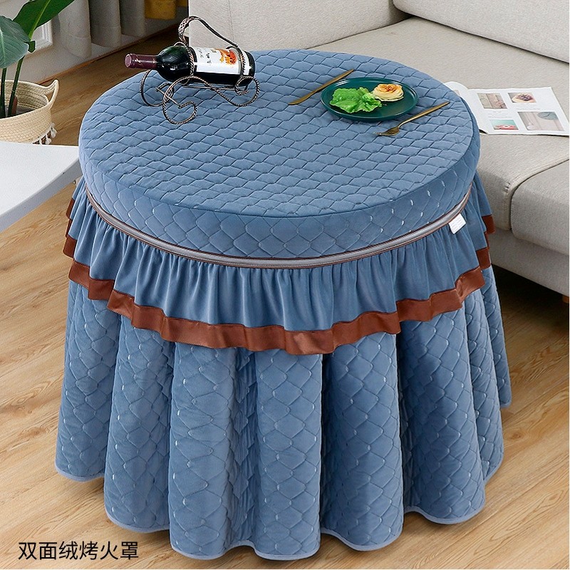 新款圆形烤火罩套加厚加棉电炉罩双面绒冬季取暖圆桌罩餐桌烤火被,居家布艺,烤火罩,淘宝优惠券,粉丝福利购,淘宝优惠卷