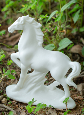 陶瓷马生肖马办公室客厅书房玄关桌面装饰鱼缸造景微景观茶宠摆件