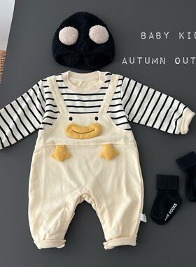 婴儿连体春秋款男女宝宝衣服秋装超萌卫衣婴幼儿外出爬服秋天衣服