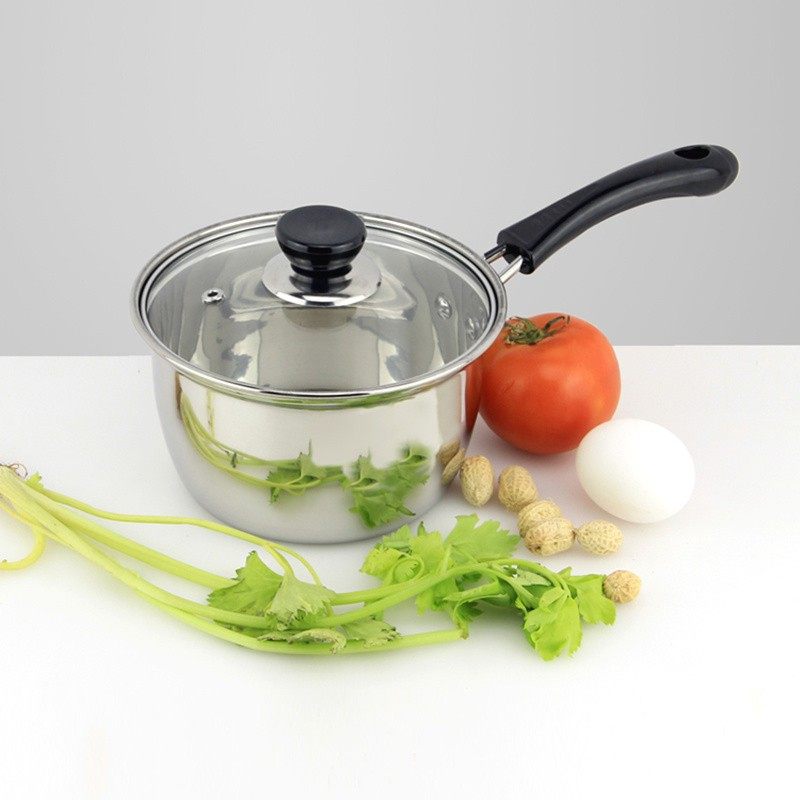 奶锅不锈钢加厚复底不粘锅单柄小汤锅 电磁炉小奶锅宝宝热奶锅18