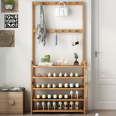 多功能挂衣架落地家用卧室网红衣服收纳整理置物架子包简易衣帽架