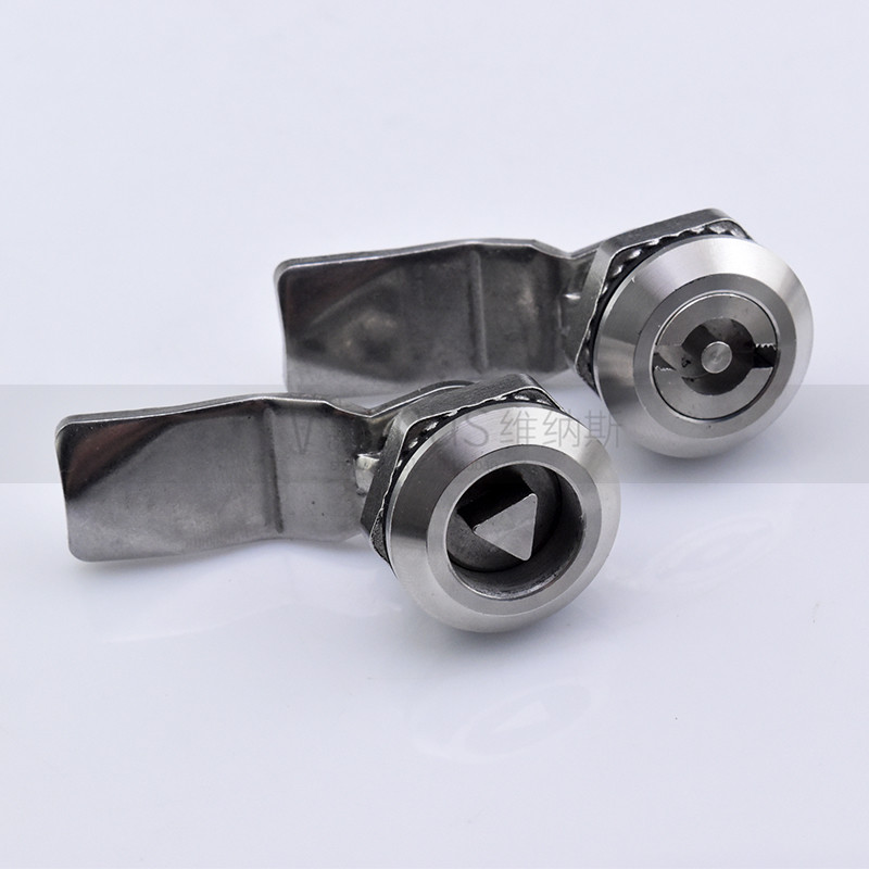 304不锈钢MS705不锈钢三角锁电柜箱锁三角不锈钢转舌锁 海坦柜锁