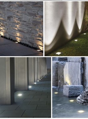 220V防水地埋灯不锈钢12W户外广场地埋草坪灯圆形庭院景观照树灯