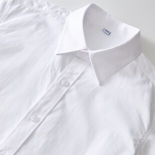 小学生校服主持人礼服儿童纯棉白色薄款 夏季 衬衫 短袖 衬衣 男童薄款