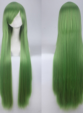 100CM米cos假发深浅长发金色长直发红色棕色蓝绿紫色粉灰白色假毛