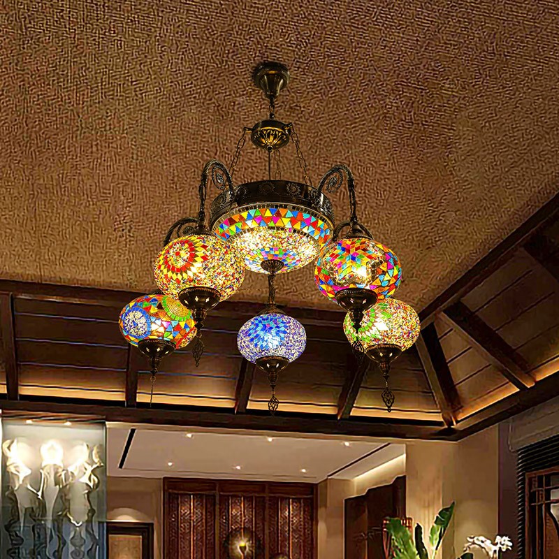 异丽铁艺吸顶吊灯咖啡厅酒吧复古怀旧工业风餐厅酒店客厅茶室灯具